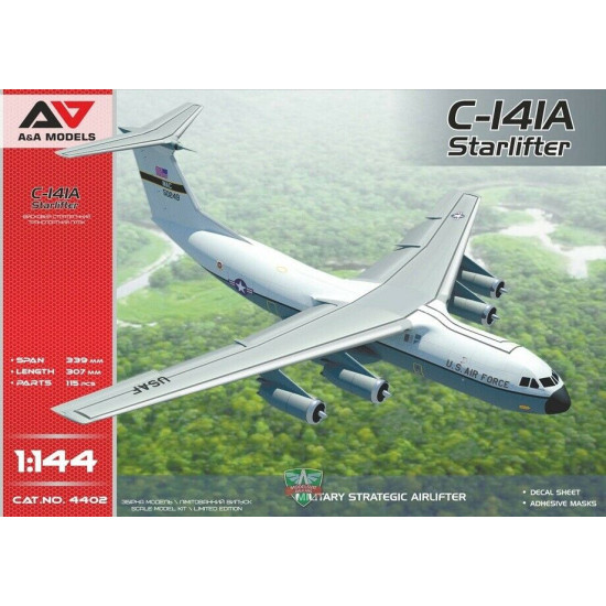 A&A Models 4402 1/144 Lockheed C141A Starlifter Model Kit Aircraft